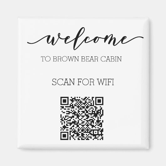 STR Gids QR-code Informatie WIFI Huur Magneet (Voorkant)