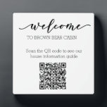 STR Gids QR Code Informatiegids Verhuur thuisbasis Fotoplaat<br><div class="desc">Dit ontwerp werd gecreeerd door digitale kunst. Het kan op het gebied worden gepersonaliseerd dat door de foto en/of de tekst te veranderen wordt verstrekt. Of het kan worden aangepast door de klik te kiezen om de andere optie aan te passen en de kleur op de achtergrond te verwijderen of...</div>