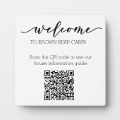 STR Gids QR Code Informatiegids Verhuur thuisbasis Fotoplaat (Voorkant)