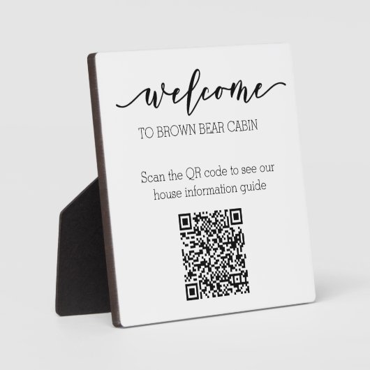 STR Gids QR Code Informatiegids Verhuur thuisbasis Fotoplaat (Voorkant)