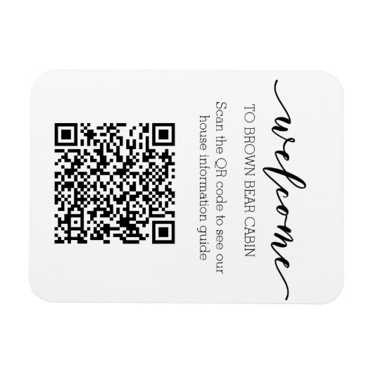 STR Gids QR Code Informatiegids Verhuur thuisbasis Magneet (Horizontaal)