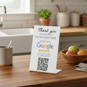 STR Google Review scan QR-code Korte termijn Reclamebord Met Voetstuk