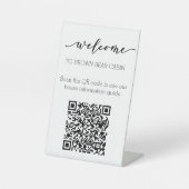STR Handleiding QR Code Informatiegids Verhuurwoni Reclamebord Met Voetstuk (Voorkant)