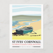 Str. Ives Cornwall nautische reisposter. Briefkaart (Voorkant)