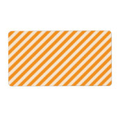 [STR-OR-1] Sinaasappel en witte suikerriet gestree Etiket (Voorkant)