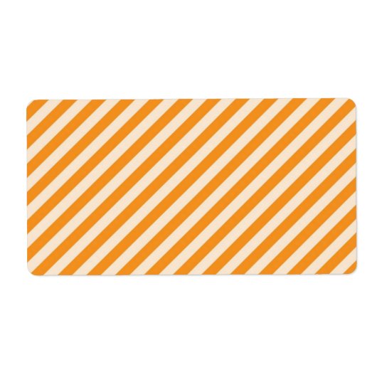 [STR-OR-1] Sinaasappel en witte suikerriet gestree Etiket (Voorkant)