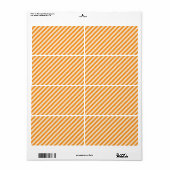 [STR-OR-1] Sinaasappel en witte suikerriet gestree Etiket (Full Sheet)