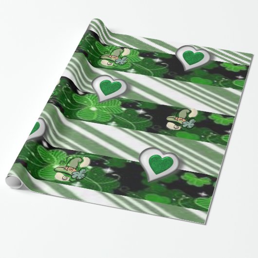 Str. Patrick's Day Wrapping Paper Cadeaupapier (Uitgerold)