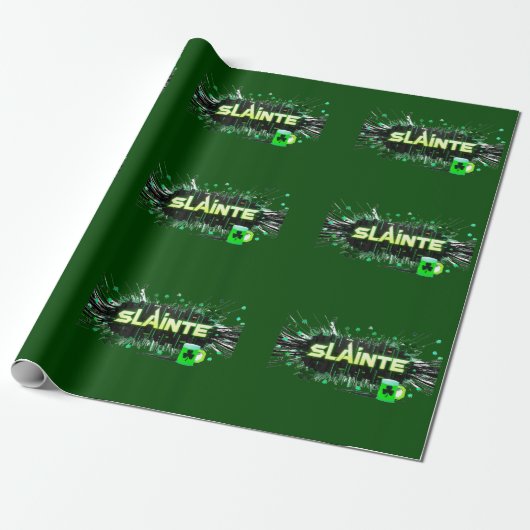 Str. Patrick's Day Wrapping Paper Cadeaupapier (Uitgerold)