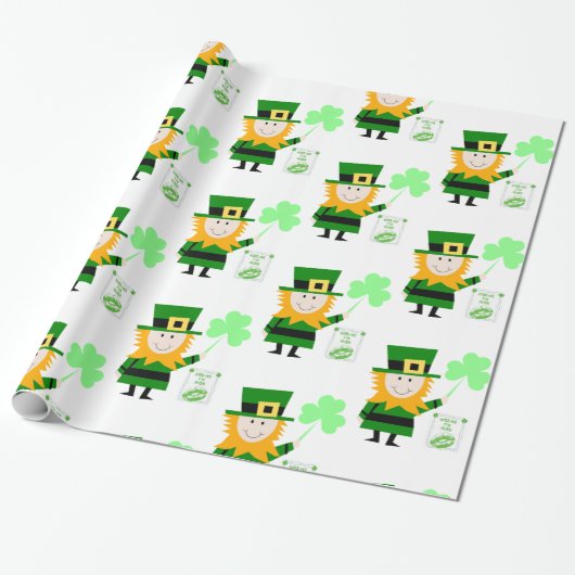 Str. Patrick's Day Wrapping Paper Cadeaupapier (Uitgerold)