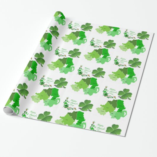 Str. Patrick's Day Wrapping Paper Cadeaupapier (Uitgerold)