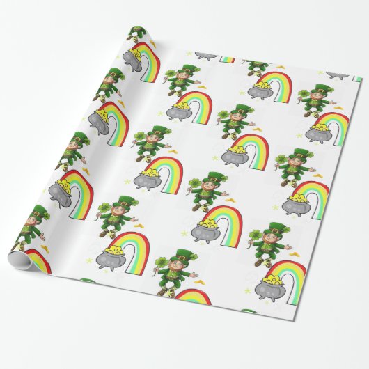 Str. Patrick's Day Wrapping Paper Cadeaupapier (Uitgerold)