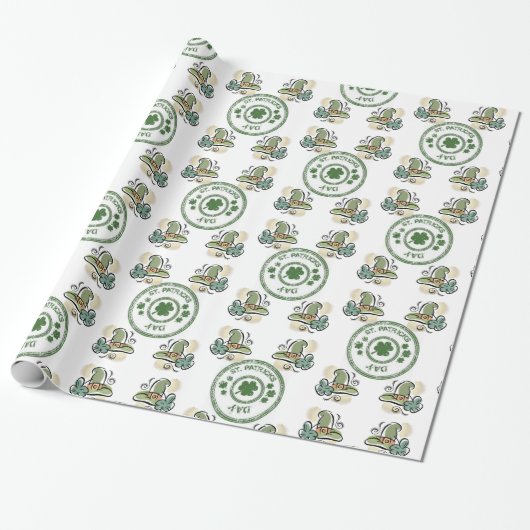 Str. Patrick's Day Wrapping Paper Cadeaupapier (Uitgerold)