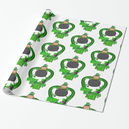 Str. Patrick's Day Wrapping Paper Cadeaupapier (Uitgerold)