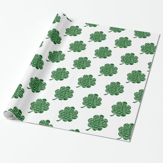 Str. Patrick's Day Wrapping Paper Cadeaupapier (Uitgerold)
