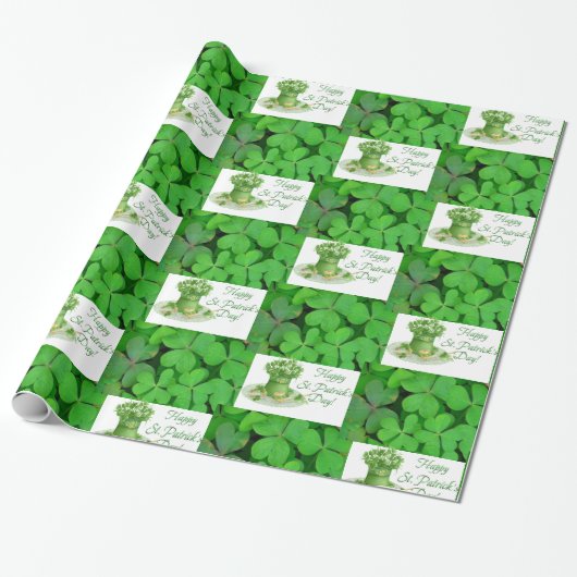 Str. Patrick's Day Wrapping Paper Cadeaupapier (Uitgerold)