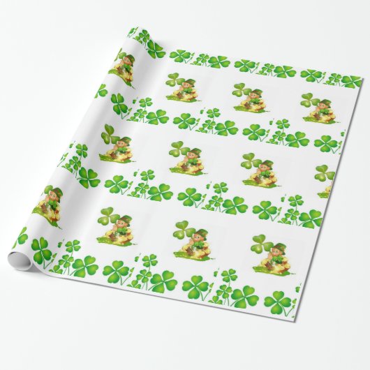 Str. Patrick's Day Wrapping Paper Cadeaupapier (Uitgerold)
