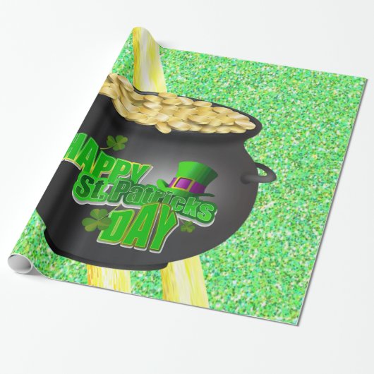 Str. Patrick's Day Wrapping Paper Cadeaupapier (Uitgerold)
