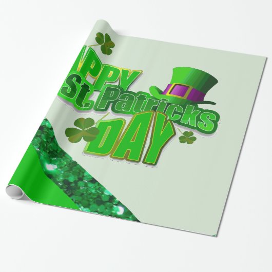 Str. Patrick's Day Wrapping Paper Cadeaupapier (Uitgerold)