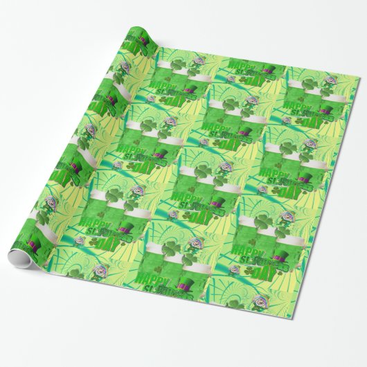Str. Patrick's Day Wrapping Paper Cadeaupapier (Uitgerold)