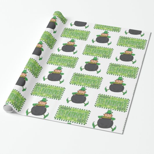 Str. Patrick's Day Wrapping Paper Cadeaupapier (Uitgerold)