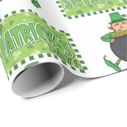 Str. Patrick's Day Wrapping Paper Cadeaupapier (Rol Hoek)
