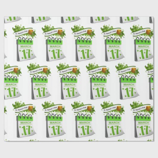 Str. Patrick's Day Wrapping Paper Cadeaupapier (Vlak)