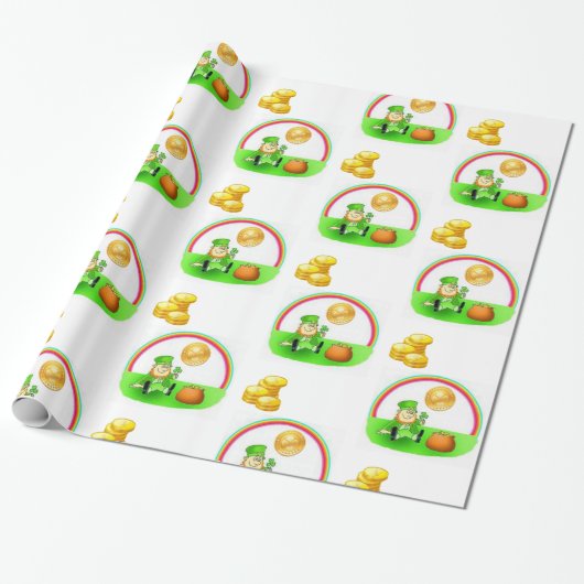 Str. Patrick's Day Wrapping Paper Cadeaupapier (Uitgerold)