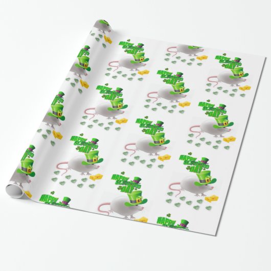 Str. Patrick's Day Wrapping Paper Cadeaupapier (Uitgerold)