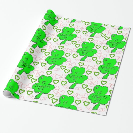 Str. Patrick's Day Wrapping Paper Cadeaupapier (Uitgerold)