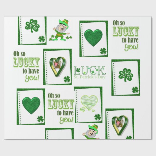 Str. Patrick's Day Wrapping Paper Cadeaupapier (Vlak)