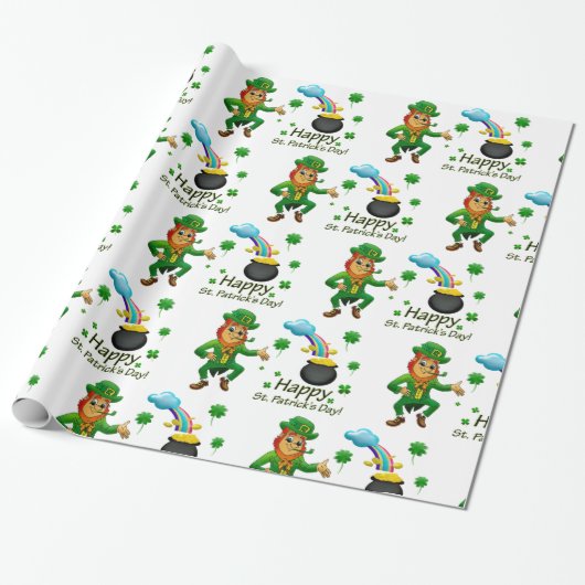 Str. Patrick's Day Wrapping Paper Cadeaupapier (Uitgerold)
