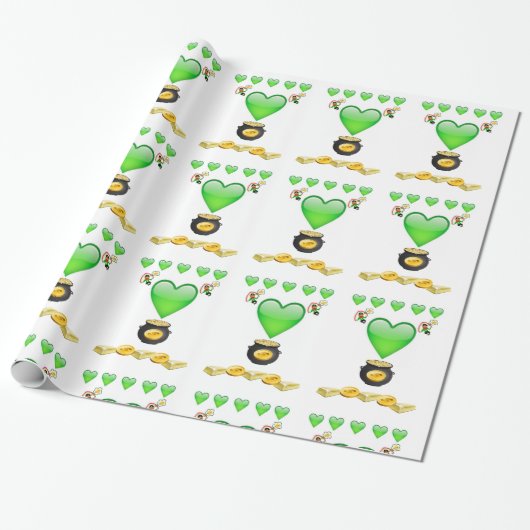 Str. Patrick's Day Wrapping Paper Cadeaupapier (Uitgerold)