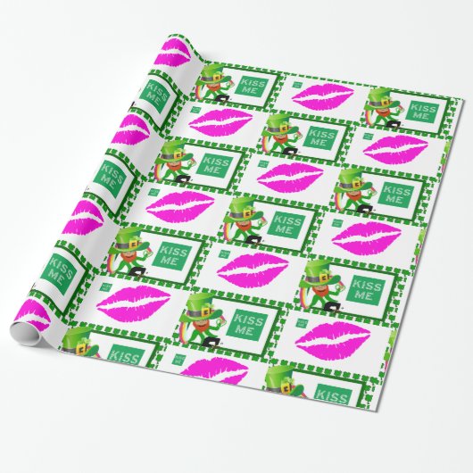 Str. Patrick's Day Wrapping Paper Cadeaupapier (Uitgerold)