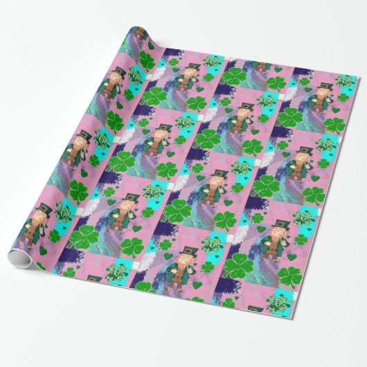 Str. Patrick's Day Wrapping Paper Cadeaupapier (Uitgerold)