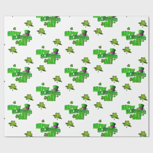 Str. Patrick's Day Wrapping Paper Cadeaupapier (Vlak)