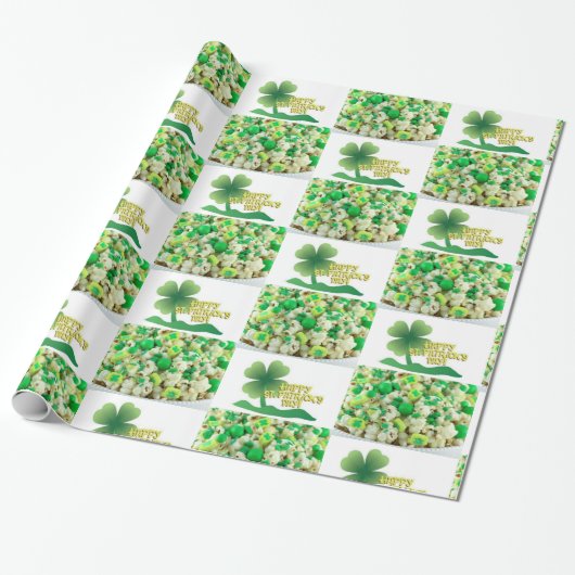 Str. Patrick's Day Wrapping Paper Cadeaupapier (Uitgerold)