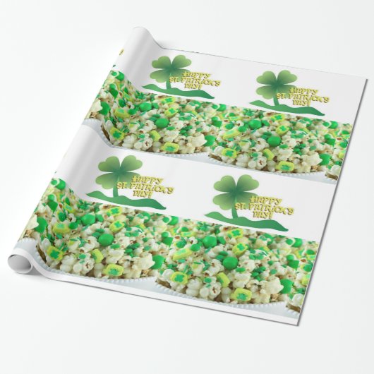 Str. Patrick's Day Wrapping Paper Cadeaupapier (Uitgerold)