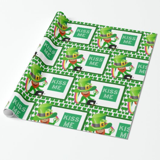 Str. Patrick's Day Wrapping Paper Cadeaupapier (Uitgerold)