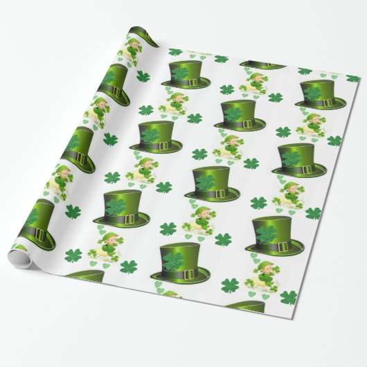 Str. Patrick's Day Wrapping Paper Cadeaupapier (Uitgerold)