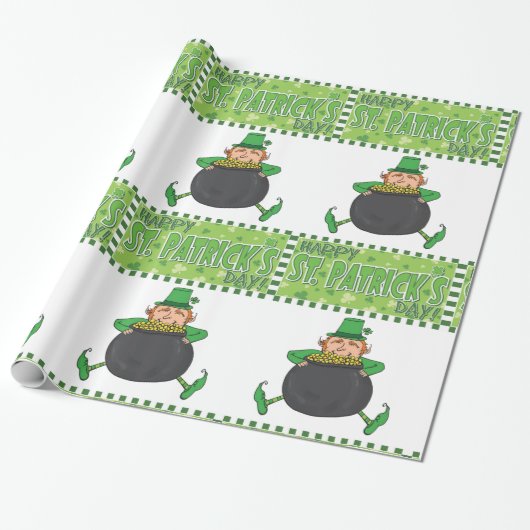 Str. Patrick's Day Wrapping Paper Cadeaupapier (Uitgerold)