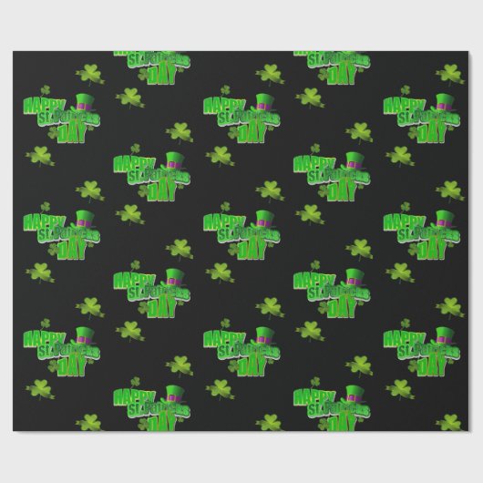 Str. Patrick's Day Wrapping Paper Cadeaupapier (Vlak)