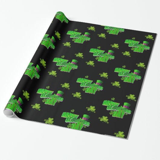 Str. Patrick's Day Wrapping Paper Cadeaupapier (Uitgerold)