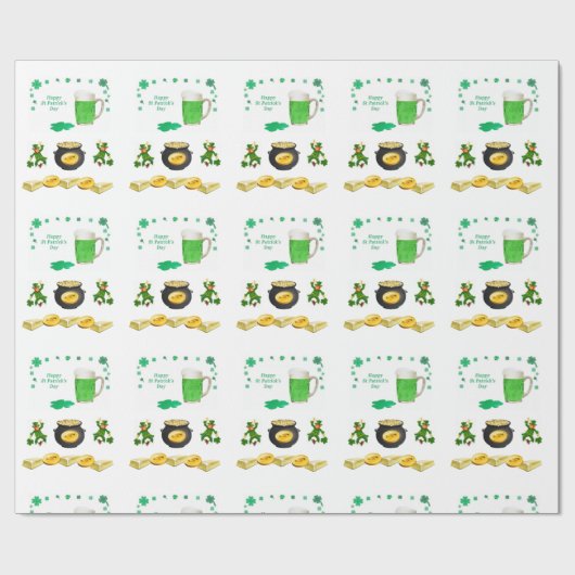 Str. Patrick's Day Wrapping Paper Cadeaupapier (Vlak)