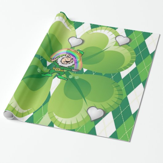 Str. Patrick's Day Wrapping Paper Cadeaupapier (Uitgerold)