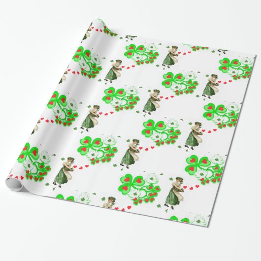 Str. Patrick's Day Wrapping Paper Cadeaupapier (Uitgerold)