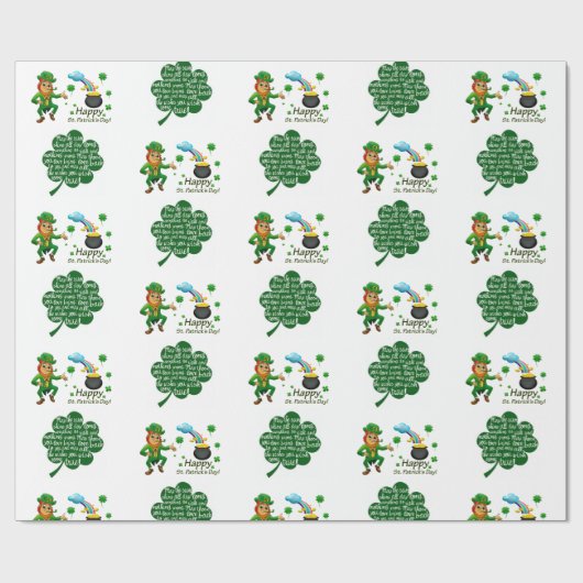 Str. Patrick's Day Wrapping Paper Cadeaupapier (Vlak)