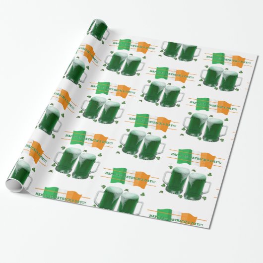 Str. Patrick's Day Wrapping Paper Cadeaupapier (Uitgerold)