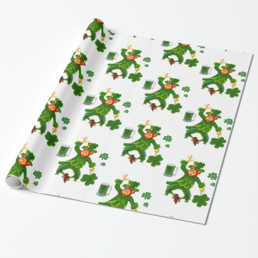 Str. Patrick's Day Wrapping Paper Cadeaupapier (Uitgerold)