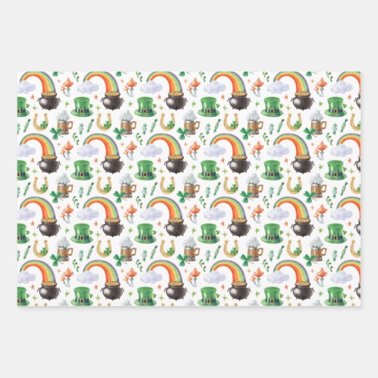 Str. Patrick's Day Wrapping Paper set of 3 (Voorkant)